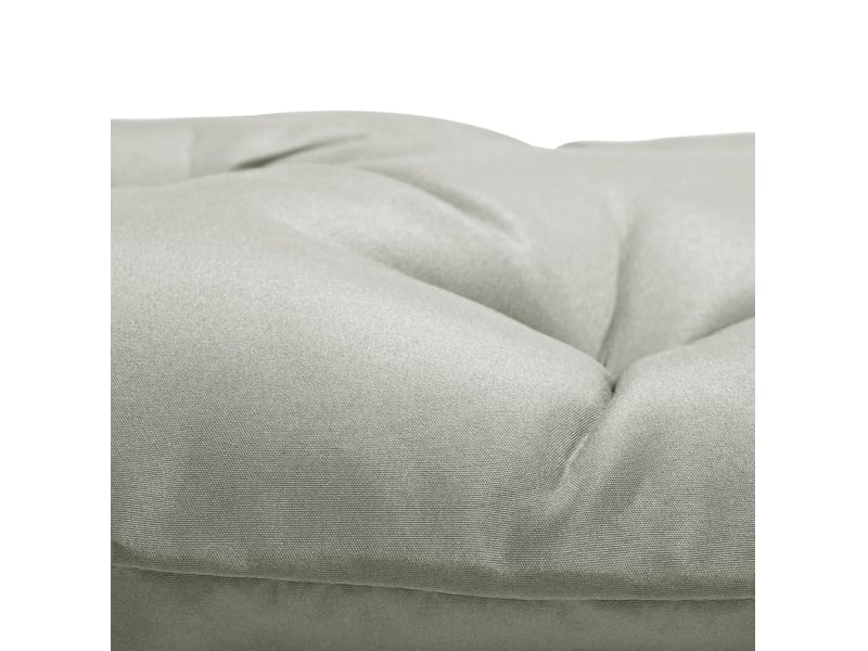  Lot de 2 coussin de chaise 98 x 50 x 8 cm – gris clair – liens de fixation, rembourrage confortable  - Conforama D