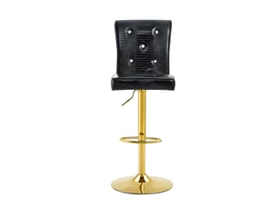 tabouret de bar assise réglable en hauteur <strong>STILVORA</strong> - noir hauteur d'assise 64 cm vendu Par paire