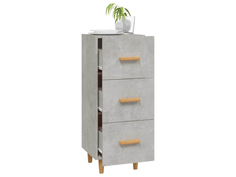  Buffet - bahut - meuble de rangement gris béton 34,5x34x90 cm bois d'ingénierie  - Conforama D