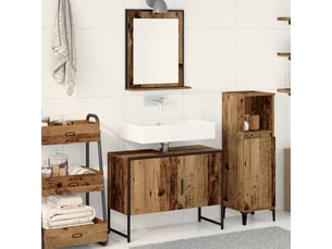 Ensemble de mobilier de salle de bain 2 pièces marron cf64231