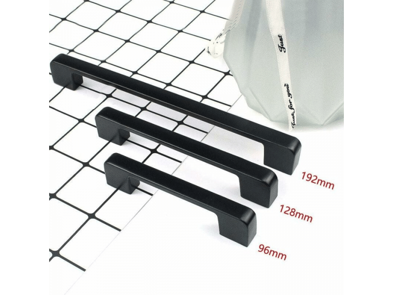  Poignée pour porte coulissante - poignée pour meuble - aluminium - 10 pièces - 128 mm - noir  - Conforama B