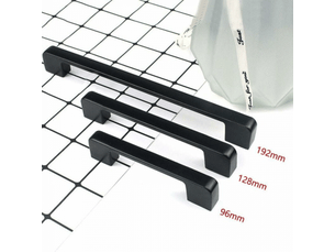 Poignée pour porte coulissante - poignée pour meuble - aluminium - 10 pièces - 128 mm - noir