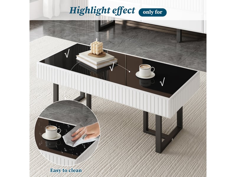 Meuble tv noir, rangement, design moderne, structure robuste, entretien facile, usage quotidien, fonctionnel - salon  - Conforama C