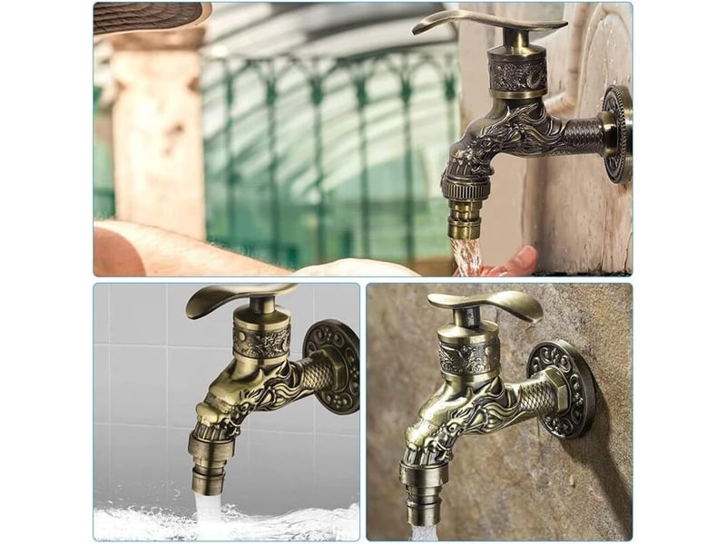  Robinet mural rétro en laiton, g12, laiton antique, motif dragon en bronze antique YSK0001586LY - Conforama C