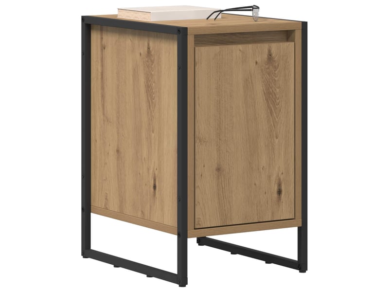  Table de chevet - cabinet de chevet - table de nuit 2 pc chêne artisan 39,5 x 30 x 50 cm  - Conforama B