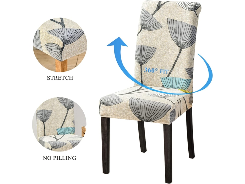  Housse de chaise extensible lot de 4 pour décor salle à manger restaurant hôtel  - Conforama C