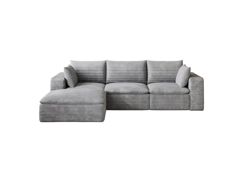  Canapé nuage velours côtelé gris foncé 260cm modulable  - Conforama A
