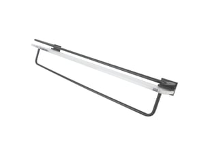 50cm douche caddy wall mount, gris, acrylique base en aluminium, porte-serviettes