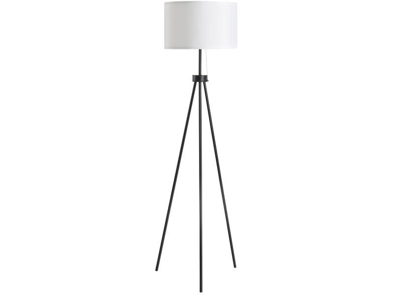 Lampadaire moderne noir et blanc acier et polyester, culot e27, câble 3 m - Conforama A