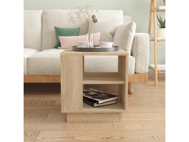 Table basse | table de salon chêne sonoma 40x40x43 cm bois d'ingénierie  - Conforama C