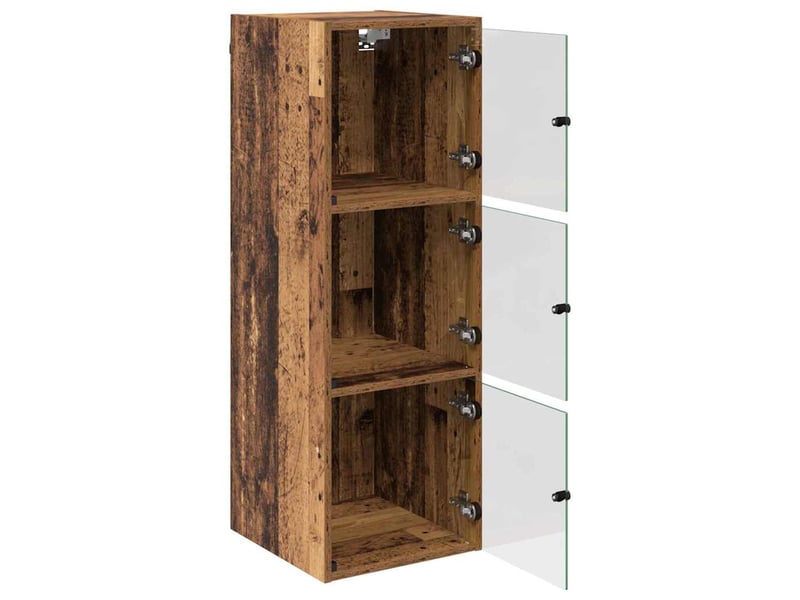  Meuble mural, meuble de rangement salon 35 x 37 x 102 cm bois d'ingénierie bois ancien  - Conforama E