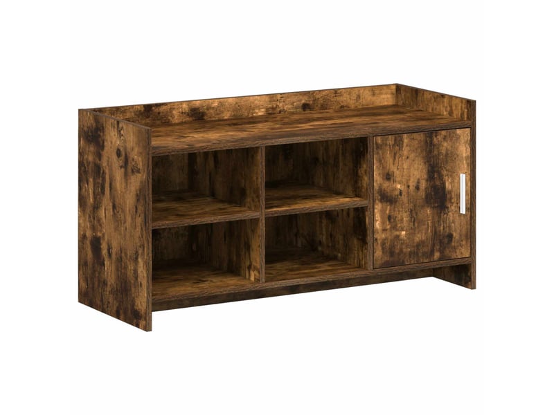  Meuble à chaussure, cabinet à chaussures avec porte chêne fumé 100x39,5x51 cm  - Conforama A
