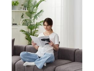 Canapé de salon, canapé pour séjour, pour salon, chambre, bureau, en chenille, format adapté au salon, forme incurvée