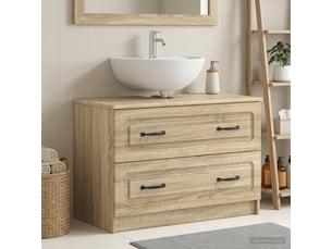 Meuble sous lavabo de salle de bain utrecht chêne sonoma cf64933