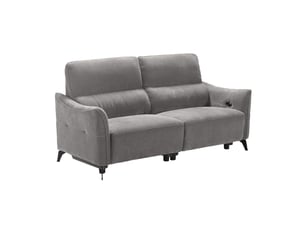 Canapé droit relax électrique <strong>ALTOBUY</strong> <strong>GARIOS</strong> 3 places Polyester gris