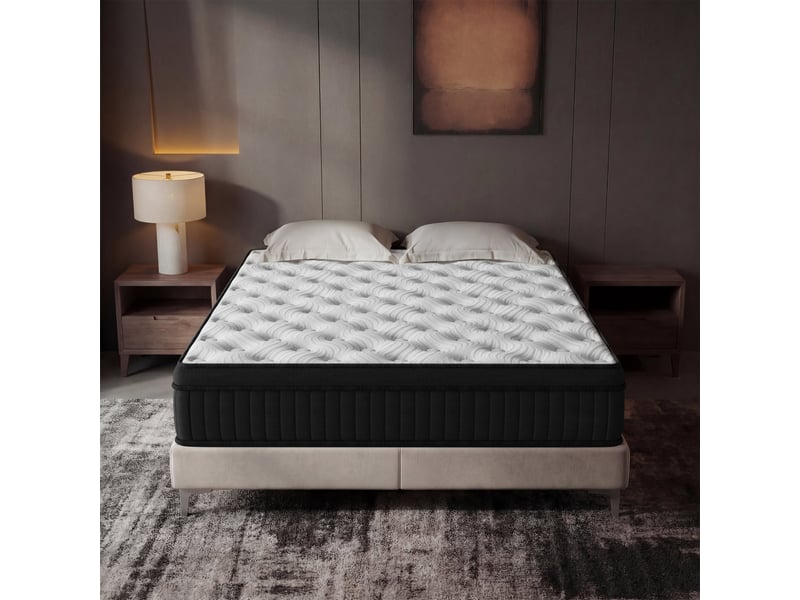  Matelas ressorts ensachés 140x200 cm accueil mémoire de forme ép.25 cm  - Conforama E