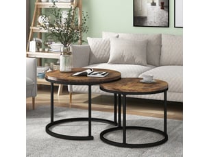 Table basse rond(e) coloris marron <strong></strong> <strong></strong>