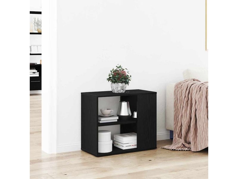  Buffet - bahut - meuble de rangement chêne noir 60 x 30 x 50 cm bois d'ingénierie  - Conforama B
