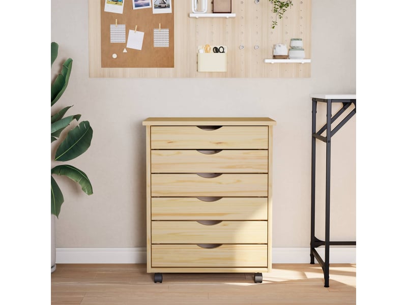  Caisson roulant de bureau avec tiroirs moss 53 x 39 x 65,5 cm  - Conforama C