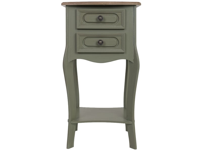  Table de chevet en bois vert 38x31,5x71 cm h  - Conforama B