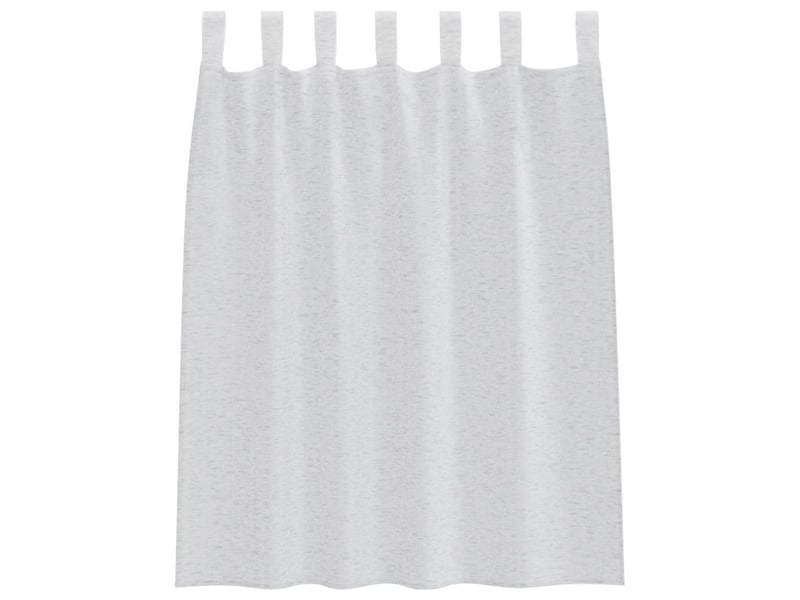  Lot de 2 rideaux en voile, voilage gris clair 140 x 140 cm polyester cf43908  - Conforama D