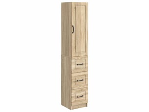 Armoire     <strong></strong> <strong></strong> coloris bois clair largeur 33 cm