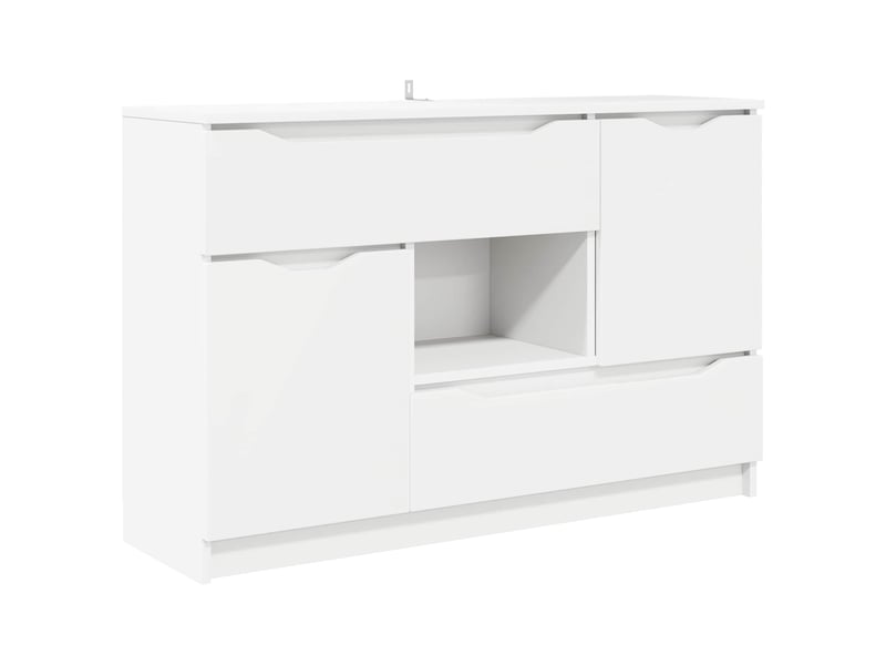  Buffet - bahut - meuble de rangement blanc 100 x 30 x 65,6 bois d'ingénierie  - Conforama A