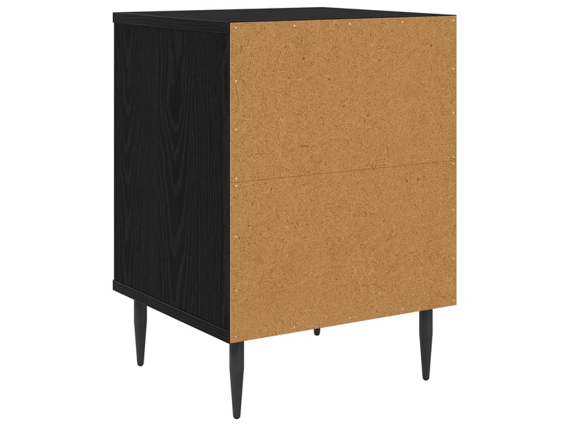  Table de chevet - cabinet de chevet - table de nuit gotha chêne noir 36 x 33 x 51 cm  - Conforama E