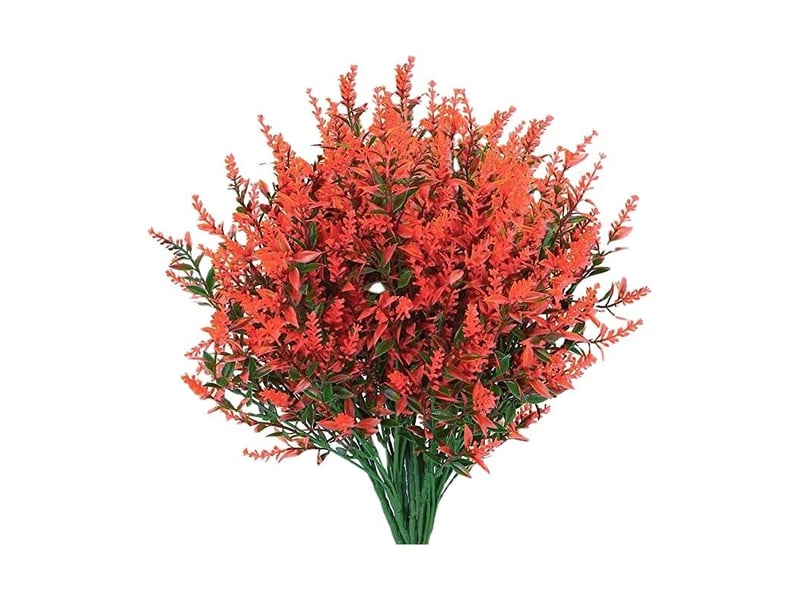  Fleurs extérieures résistantes aux uv 8 bundles plantes extérieures résistantes aux uv en plastique résistant aux uv pour intérieur ou extérieur décoration de maison ou de bureau(orange)  - Conforama A