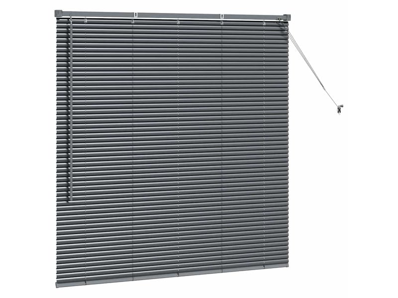 Store vénitien, store de fenêtre gris foncé 130 x 125 cm 25 mm aluminium cf47868 - Conforama E