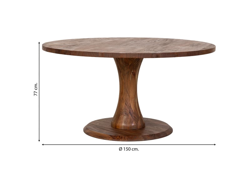  Table de salle à manger en bois marron 150x150x77 cm (hauteur)  - Conforama C
