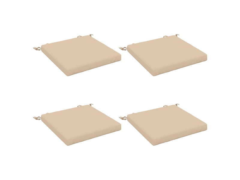 Lot de 4 coussins de siège, coussins d'assise soest 100 % polyester crème cf60391 - Conforama A