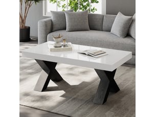 Table basse rectangulaire coloris bicolore <strong>WISHDOR</strong> <strong></strong> - 50 cmx100 cm