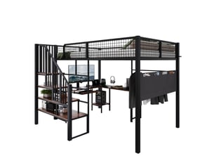 Lit mezzanine 140x200 cm <strong>STILVORA</strong> <strong></strong> coloris bicolore