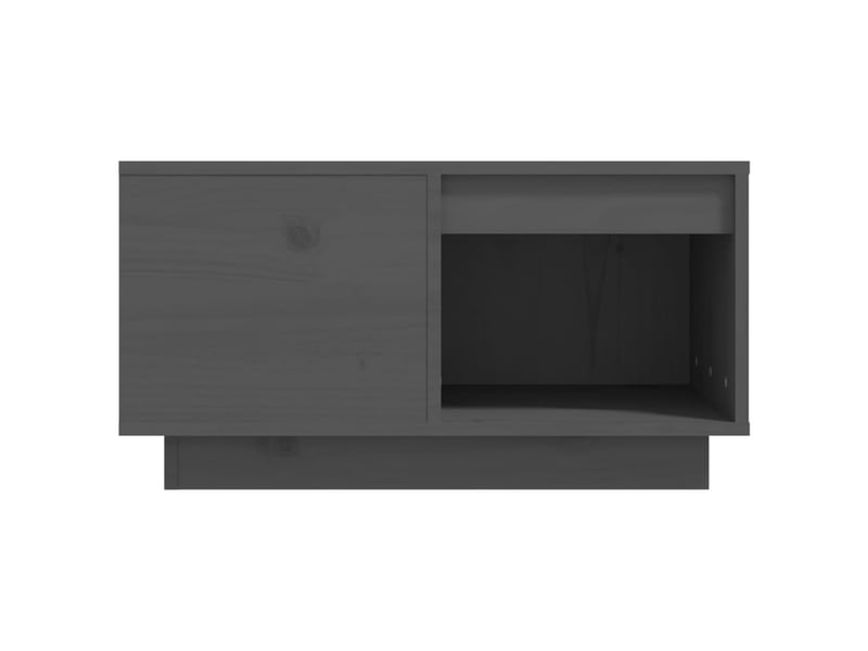  Table basse | table de salon gris 60x61x32,5 cm bois massif de pin  - Conforama E