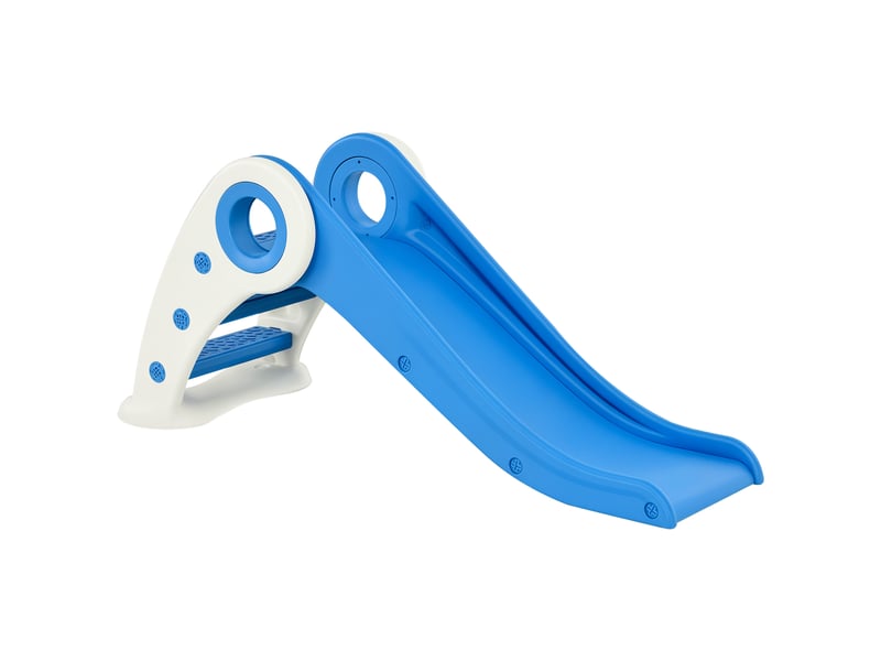  Toboggan enfant pliable pour usage intérieur et extérieur 3 à 6 ans 120 x 50 x 56 cm hdpe bleu  - Conforama A