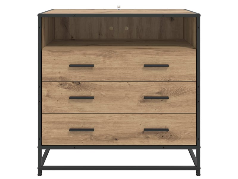  Armoire à tiroirs, commode 3-tiroir chêne artisanal 70x41x70 cm  - Conforama E