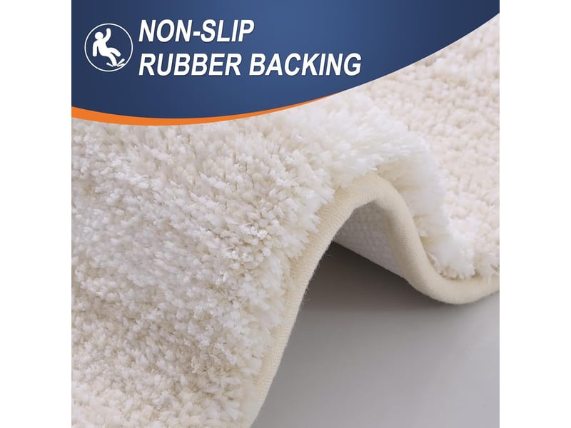  Tapis de bain en microfibre antidérapant - 20 x 30 pouces - beige clair  - Conforama E