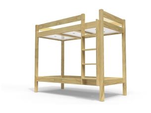 Lit 2 places 80x200 cm ABC MEUBLES SUPABCDR82-M coloris bois foncé