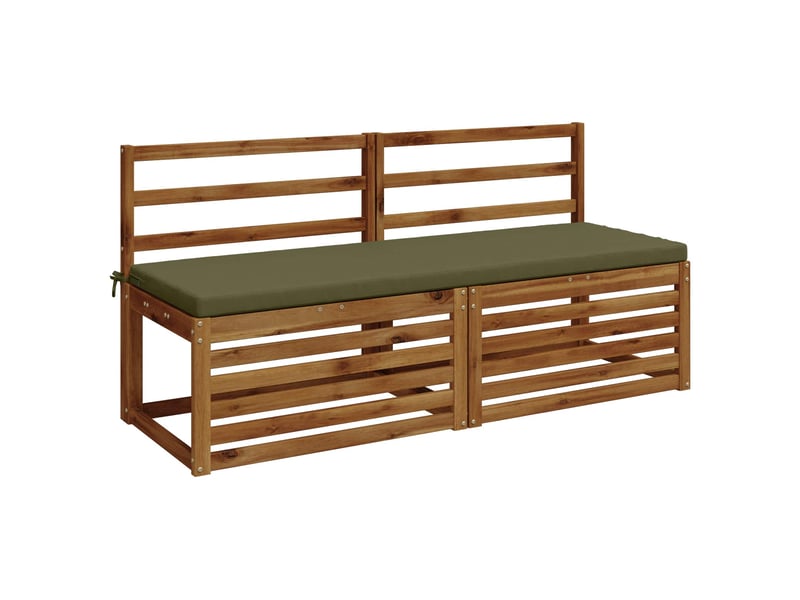 Lot de 2 coussins de banc, coussins d'assise soest 100 % polyester vert olive cf57576 - Conforama C