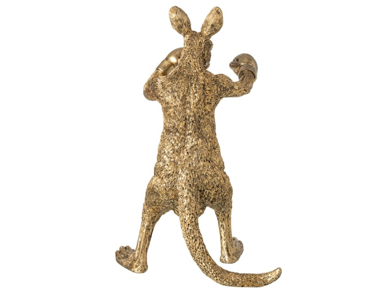  Statuette kangourou boxer arno 45cm doré  - Conforama D