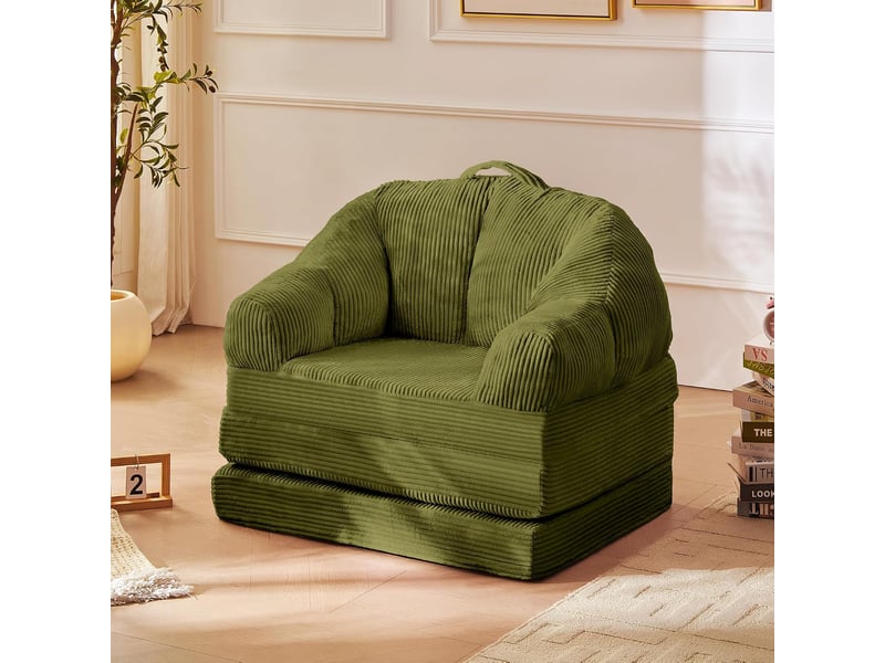 Banquette-lit bz avec couchage régulier, 88 cm, vert - Conforama B