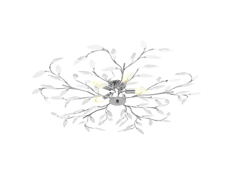  Plafonnier à bras feuille en cristal acrylique 5 ampoules e14  - Conforama B