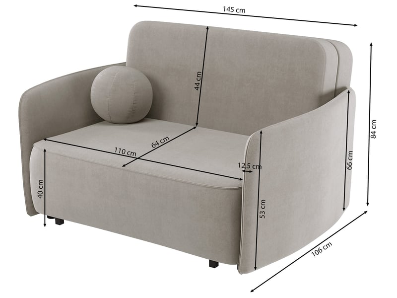  Selsey paxi - canapé - 145 cm - violet Paxi - Conforama D