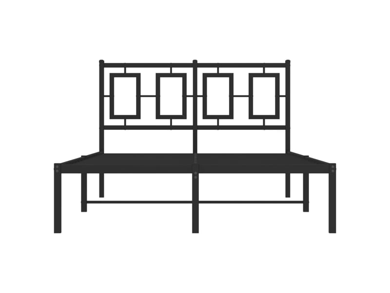 Lit double- lit adulte - cadre de lit métal sans matelas avec tête de lit noir 120x190cm - Conforama D