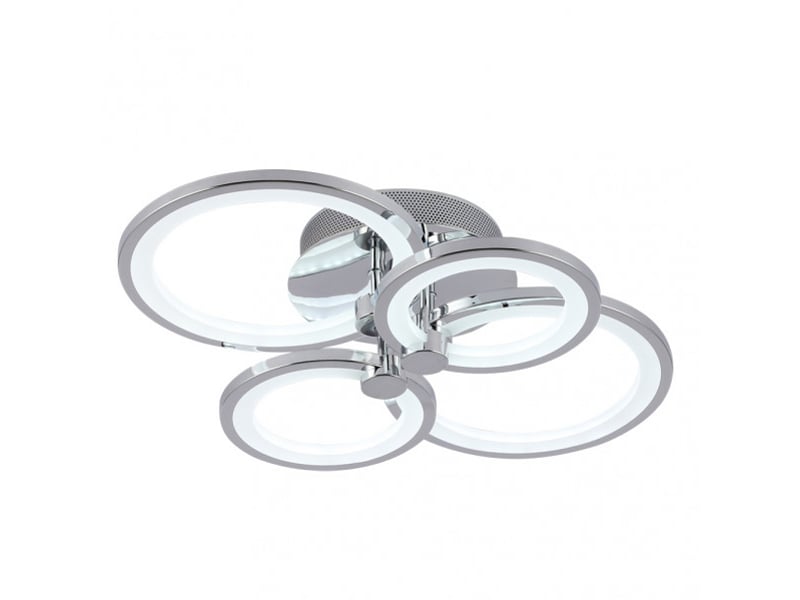  Fabrilamp sydney, plafonnier, moderne, led, 76 w, 10260 lm, 3000-4000-6500 k, chromé, 13.5 x 55 x 41 cm 155984020 - Conforama A
