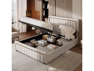 Lit coffre 180x200 cm    coloris blanc