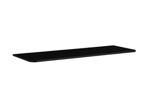 Plan de travail linea 120 cm noir mat pour meuble de salle de bain avec angles arrondis