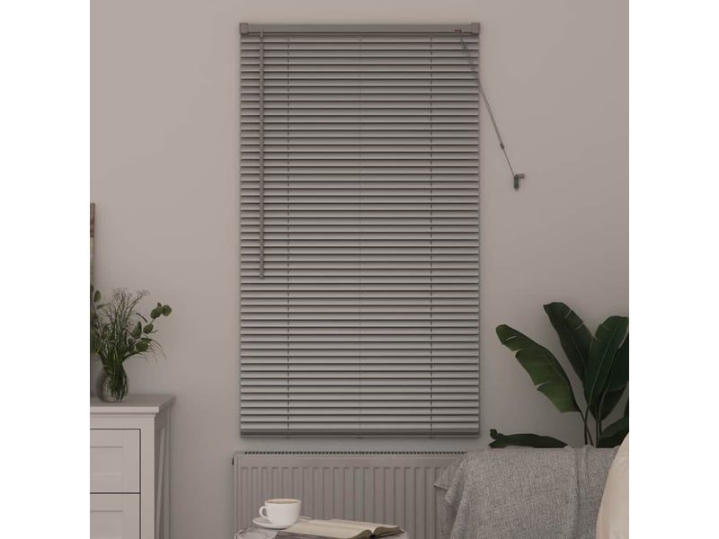  Store vénitien, store de fenêtre argenté 175 x 75 cm 25 mm aluminium cf47580  - Conforama C