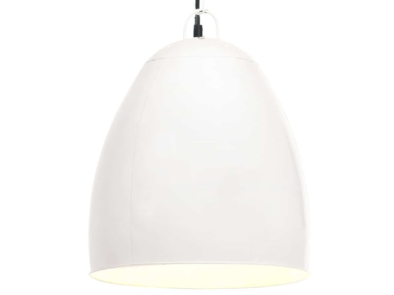  Lampe suspendue, suspension luminaire industrielle 25 w blanc rond 42 cm e27  - Conforama B